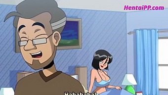 美しいmilfが義理の息子をこのアニメでオーガズムに導く。
